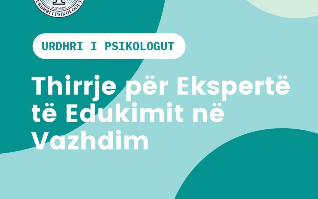 Thirrje për Ekspertë të Edukimit në Vazhdim