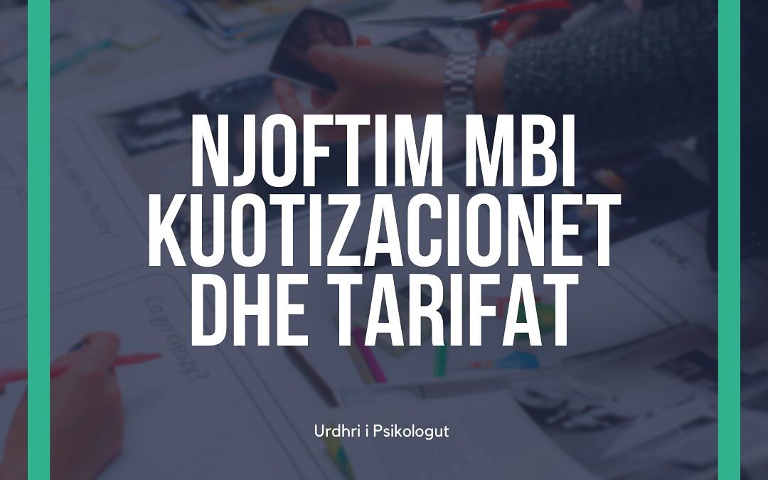 Njoftim mbi ndryshimin e kuotizacioneve dhe tarifat!