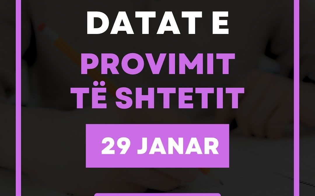 Njoftim për Provimin e Shtetit!