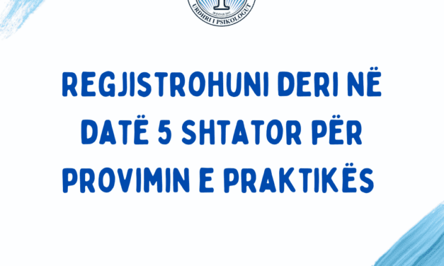 Njoftim për Regjistrim për Provimin e Praktikës Profesionale